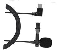 Vaguelly Microfono Lavalier Clip-on Type-c Nero per Telefono e Camicie | Scelta per Didattica Online e Dirette, Clip Integrata, Raccolta Attiva Audio, Corpo in Plastica e Metallo
