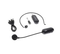Vaguelly Microfono Wireless Montato Testa UHF Piccolo e Leggero con Connettore e Adattatore Amplificazione Sonora Chiara per Insegnanti Performance e Canto