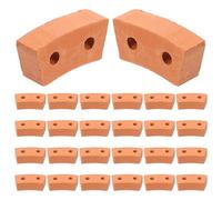 Vaguelly Mini Mattoncini in Argilla di Terracotta Khaki 30 Pezzi per Ragazzi Modelli di Mattoni Impilabili per Costruzioni Fai da Te di Case e Cabine