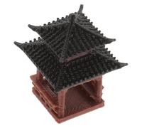 Vaguelly Mini statuina Pagoda: Mini Statua a Forma di Torre a Padiglione in Resina, Ornamenti per acquari, Accessori per Micro paesaggi da Giardino Zen Asiatico.