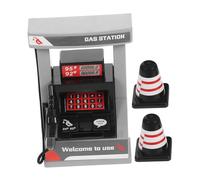 Vaguelly Miniatura Stazione Servizio Simulato per Pompa Carburante con Design Sicuro e Superficie Liscia Kit Educativo per Sviluppo Manuale e Capacità Calcolo