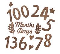 Vaguelly Numero Di Nascita Per Neonati 1 Set Di Blocchi Di Legno Accessori Per Foto Per Decorazioni Per Il Compleanno Del Neonato Sicuri Per I Bambini