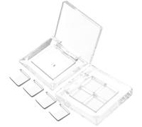 Vaguelly Palette Ombretti Vuote 4 Scomparti Quadrati Trasparenti in Acrilico e Alluminio Set da 2 Leggere e Resistenti All’usura per Trucco e Personalizzazione DIY