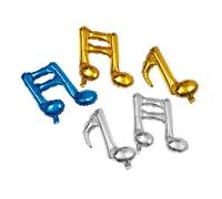 Vaguelly Palloncini Gonfiabili Note Musicali in Foil 10 Pezzi Blu Oro Argento per Decorazioni Matrimonio, Compleanni e Feste, Accessori Eleganti e Portatili per Ambienti Festivi