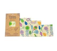 Vaguelly Panni Cerati Colore Casuale per Alimenti 3 Pezzi Design Creativo in Cotone e Cera D'api per Conservare Formaggi e Pane in Caffè o Negozio di Snack