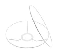 Vaguelly Paralume ad Anello Telaio Rotondo in Filo Metallico, Supporto Porta Paralume E27 per Lampade da Tavolo e Lampade da Terra, Set 40 CM, Uso Interno