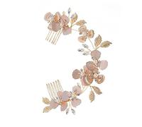 Vaguelly Pettine Per Da Sposa Fatto A Mano in Stile Vintage Con Cristalli E Fascia Per Floreale Per Matrimonio Tradizionale Cinese