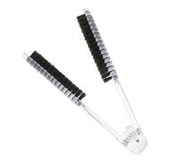 Vaguelly Pettine stecca trasparente Pettine lisciante per a forma di V Pettine lisciante Clip per stirare gli ioni (trasparente) spazzola lisciante hair straightener brush
