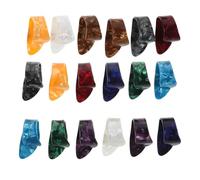 Vaguelly Plettri per Pollice Regolabili per Basso e Chitarra Set da 18 Accessori Musicali in Resina Spessa Compatibili per Elettrica e Acustica per Esercizi e Performance Musicali