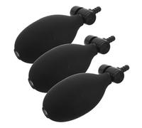 Vaguelly Pompa di Gonfiaggio Manuale e Gonfiaggio Stabile per Sfigmomanometro Sicura con 3 Pezzi Valvola di Aria in Pvc Nero per Uso da Viaggio