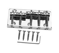 Vaguelly Ponte Metallo per Basso Corde Piastra Sella Sottile Argento Accessorio Sostitutivo per Strumento Musicale Facile da Montare e Design Vintage