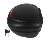 Vaguelly Portapacchi Posteriore Per Moto in Plastica Con Texture Resistente All'usura e Impermeabile, Design Riflettente Per La Notte, Capacità Ampia, Facile Da Installare (658 Nero, Textur