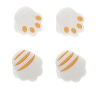 Vaguelly Protezioni Angolari di Sicurezza per Ragazzo Ragazza in Silicone Alimentare Bianco, Paraspigoli Antinfortunistici per Tavoli e Mobili Decoro Cartone Animato, Set 4 Pezzi