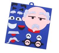 Vaguelly Puzzle Educativo in Feltro Non Tessuto per Gioco Divertente con Adesivi Colorati per Sviluppo Espressioni Facciali Regalo per Bimbi e Bimbe per Casa e Scuola