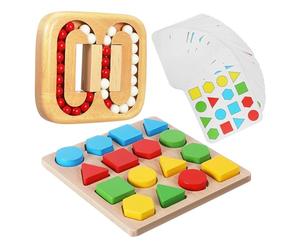 Vaguelly Puzzle Labirinto in Legno per Anziani Giochi Cognitivi con Perline Rotanti Attività Stimolanti Memoria e Coordinazione per Terza Età