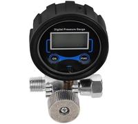 Vaguelly Regolatore Aria Compressore Digitale con Manometro Valvola Controllo Pressione Pneumatico Portatile Visualizzazione Digitale per Uso Industriale e Laboratorio Compatto e Facile da