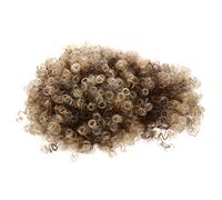 Vaguelly ricci e soffici posticci crocchia invisibile creatore di chignon per umano stringa parrucche wig crocchia di con parrucca bang fibra chimica Yellow