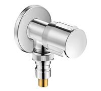 Vaguelly Rubinetto Automatico e Risparmio Energetico per Lavatrice in Ottone Funzione di Arresto Automatico Design Elegante Attacco a 4 Vie Argento per Bagno