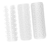 Vaguelly Rullo Texture per Argilla per Orecchini 3 Pezzi Stampi | Plastica Bianca, Bordi Arrotondati, per Handmade e Diy, Motivi Delicati in Stile Vario