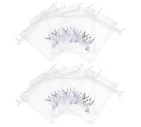 Vaguelly Sacchetti Vuoti Coulisse in Rete Traspirante per Lavanda 12g, Bustine Profumate Multiuso per Guardaroba, Auto e Cassetti, Confezione da 20 Pezzi, Colore Bianco