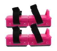 Vaguelly Scarpe da Pattinaggio Mini, Regolabili Rosa in Metallo | PP e Nastro, Leggere e Facili da Indossare, per Scarpe dei Piccoli su Neve e Pendii