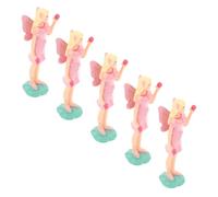 Vaguelly Scatola da 5 Pezzi Bambola Carillon Accessori bambolotti Accessori Bambolotto Dancer Giocattoli per Ragazze Rosa Bambola Ballerina figurina Bambola Principessa plastica