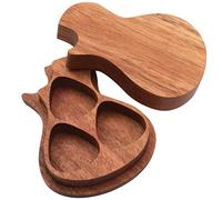 Vaguelly Scatola Foto Di Chitarra Custodie Per Raccogliere Legno Plettro Per Chitarra Custodia Per Chitarra in Legno Cartella Flip Tromba Contenitore A Conchiglia Di Mini
