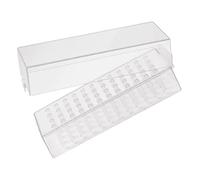 Vaguelly Scatola Portaoggetti Trasparente Per Unghie Con Scomparti Organizer Nail Art in Durevole Custodia Pratica Per Punte Fresa e Teste Di Lucidatura Per Manicure e Display Ordinato