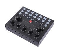 Vaguelly Scheda Audio Mixer Musicale Cambia Voce Effetti Luminosi per Smartphone e Computer, Attrezzatura Professionale per Dj e Podcast, Controllo Riverbero Indipendente, Compatibile