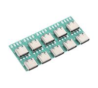 Vaguelly Scheda Connettore USB c Femmina 3.1 Fai da Te, Set 10 Pezzi, Scheda Convertitore PCB per Cavo Dati, per Uso Domestico e Ufficio Trasmissione Dati Stabile e Veloce