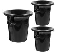 Vaguelly Secchiello per Vino Nero in Plastica 3 Pezzi Bocca Rotonda Grande e Coperchio, Sputacchiera per Degustazione, per Feste di Vino e Bar