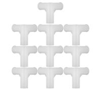 Vaguelly Set 10 pezzi connettore a T in plastica bianca per aste 12mm, giunto 3 vie per mobili armadio e scaffali scarpiere, adatto per uso in casa e dormitorio, installazione rapida