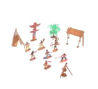 Vaguelly Set da 1 Pezzo di Modelli Tribù Primitive in Plastica Color Cammello, Figurine di Simulazione Storiche, Decorazioni di Scena Educative e Giocattoli di Figura per Apprendimento