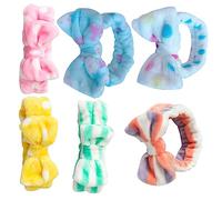 Vaguelly Set Di Fasce Per in Asciugamano 6 Fasce Per Da Spa Per Donna Fascia Elastica Per Il Lavaggio Del Viso Fascia Per Con Fiocco Per La Pulizia Del Viso