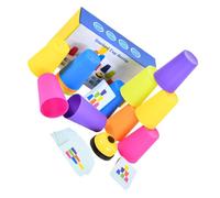 Vaguelly Set Giocattoli Educativi per Tazze di Plastica Impilabili, Gioco Interattivo per Sviluppo Cognitivo e Allenamento Concentrazione, Materiale Sicuro per Prima Infanzia Campanello