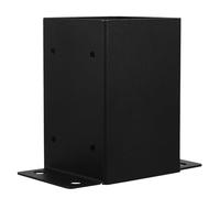 Vaguelly Set Staffe Supporto Montante Ringhiera in Metallo Nero, Base Palo per Ponte e Struttura da Giardino ad Alta Resistenza, Ancoraggi per Pali da Esterno, Installazione Rapida