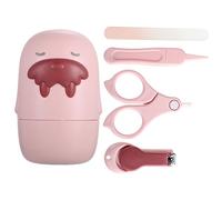 Vaguelly Set Tagliaunghie Ragazzo Ragazza Limetta Forbici Sicurezza per Ragazzo Ragazza e Bebè Rosa Cofanetto Abs
