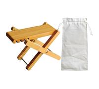 Vaguelly Sgabello e Borsa di Trasporto Pieghevole Portatile in Legno per Chitarra con Capacità di Carico per Soggiorno e Camera da