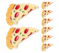 Vaguelly Spille a Forma di Pizza in Lega, Set 8 Pezzi, Spilla Playful per Abbigliamento, Uso Quotidiano e Borse