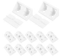 Vaguelly Staffa Angolare in Plastica Bianca Coperchio 90 Gradi per Mobili Set da 20 Pezzi Supporto per Armadietti e Mensole Accessori per Fissaggio e Collegamento Mobili