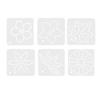 Vaguelly Stencil per Cucito Patchwork Design a Fiore 6 Pezzi in Plastica Pp Resistente e Riutilizzabile, Aumenta la Creatività DIY per Lavori di Trapuntatura Artigianale