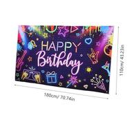 Vaguelly Striscione Neon per Compleanno Sfondo Glow in The Dark per Feste Notturne Decorazioni Graffiti per Photo Booth Accessori Party Moderni e Facili Usare