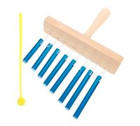 Vaguelly Strumento Percussione Wind Chimes Da Tavolo Barre in Alluminio Solidale Blu Con Mazzuolo Portatile Per Accompagnamento Musicale in Banda