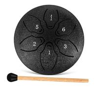 Vaguelly Tamburo Etereo per Pioggia Tamburo Lingua con Note Strumento Percussione Piccolo da Realizzato in Metallo e Legno Facile da Imparare Adatto per Yoga e Rilassamento