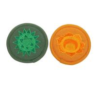 Vaguelly Tappetino per Ciotola Buddha di Cotone, 2 Pezzi, Leggero e Facile da Trasportare, Cuscino da Meditazione Semplice Ricamo Decorativo e Significato Buddhista