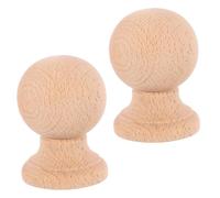 Vaguelly Terminali in Legno Massello 2 Pezzi 10 CM per Cancello e Testata Letto, Elementi Decorativi Intagliati per Arredamento Classico
