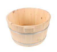 Vaguelly Tinozza Pediluvio in Legno Massello Alta Per Lavaggio Piedi e Spa Casa Secchio Multifunzionale Per Ammollo Piedi Ragazzo Ragazza e Adulti Vasca Legno Solido Senza Vernice Per Cura