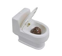 Vaguelly Toilette Con Sprinkler Scherzo Giocattolo Gioco Da Toilette Scherzo Del Gabinetto Piccolo Gabinetto Wc Giocattolo Trucco Per Il Gabinetto Far Finta Bianca Mini Bambino Plastica