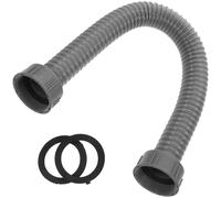 Vaguelly Tubo Scarico Flessibile Estensibile con Doppia Connessione Filetto Interno per Lavabo Cucina e Lavatrice Tubo Scarico Acqua con Anello Tenuta Antileak Resistente per Impianti