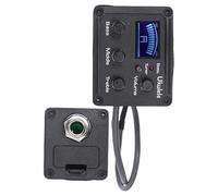 Vaguelly Ukulele Preamp Amplificatore Equalizzatore a 3 Bande con Sintonizzatore Digitale Display Lcd per Chitarra e Ukulele in Plastica Nero